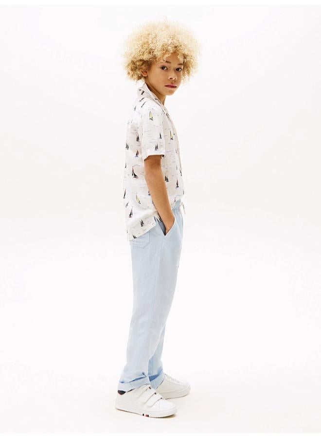 TOMMY HILFIGER LINEN VISCOSE PANT  - Image 3