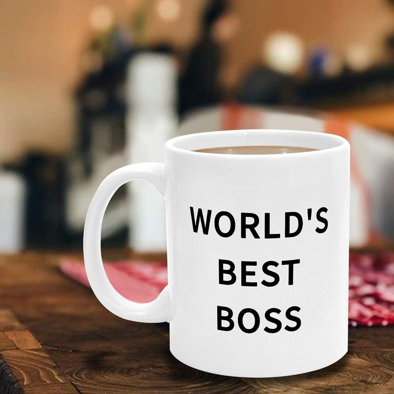 Erweicet Office Coffee Mug, Double Sided Mug With Dunder and World's Best Boss Mifflin for Man Women Boss Birthday Christmas Gift - Image 5