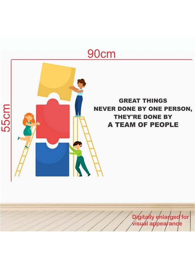 StickMe 'Team Work - Office - Inspirational - Motivational - Quotes Wall Sticker' -SM751 (Multi Colour, Vinyl - 90cm X 55 cm) - Image 3