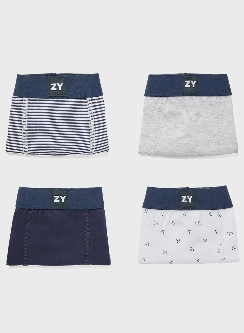 Zippy Kids 4 Pack Assorted Shorts
