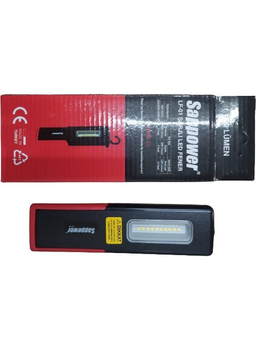 Sappower Rechargeable LED Flashlight Gradual Light Magnet 