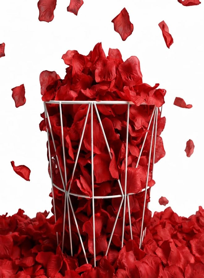 Tudoccy 1500 Pcs Dark Red Artificial Rose Petals | Wedding Decoration Valentine Day Romantic Proposal Party Confetti | Flower Girl Basket Bridal Shower Home Hotel Event Decor - Image 2
