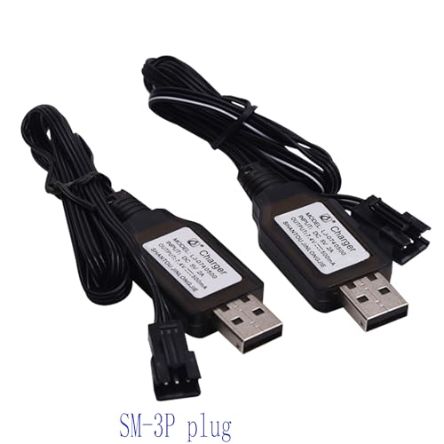 Blomiky 7.4V 500mA USB Charge Cable with SM-3P Plug Suitable for 7.4V 600mAh/900mAh/1100mAH/1200mAH/1300mAh Li-ion Battery with SM-3P Plug / 1575 USB 2 - Image 4