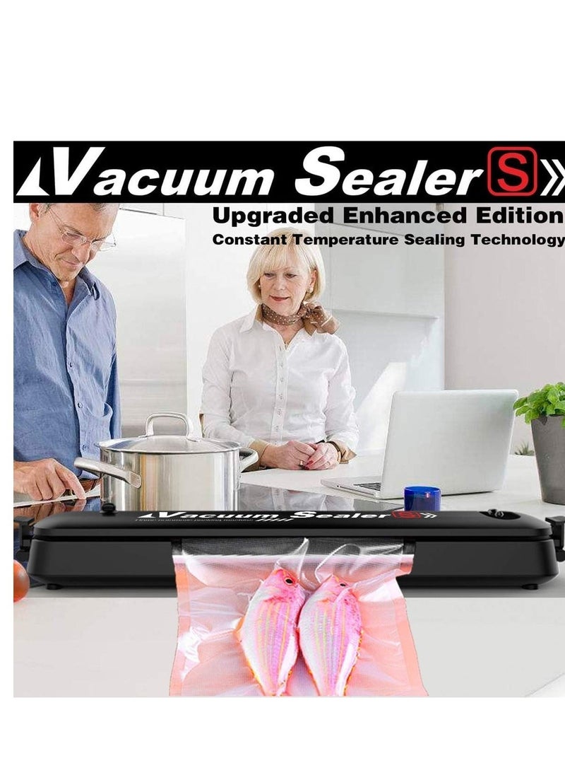 ELTRAZONE Vacuum Sealer Machine, Automatic Food Sealer with 30 PCS Vacuum Bags, Vacuum Air Sealing System for Foodsavers Portable Sealer Food Vacuum Sealer Machines for Kitchen Food Preservation - Image 3