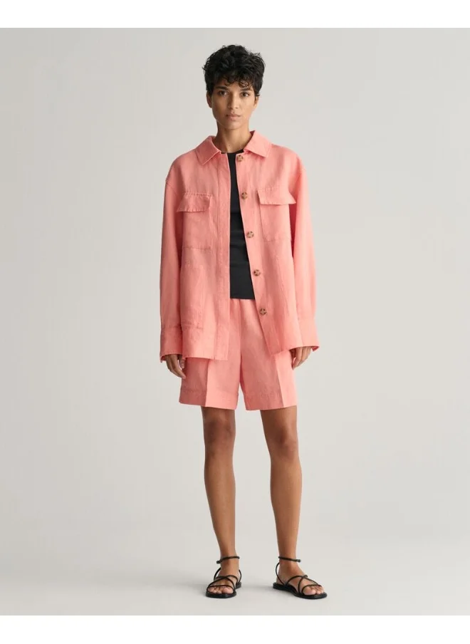 غانت Relaxed Fit Linen Blend Pull-On Shorts