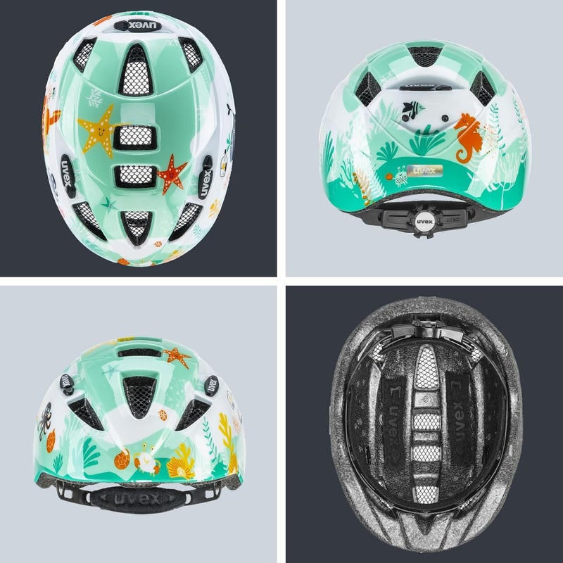 UVEX Kid 2 CC Helmet – Underwater Design – Size S/M (46-52 cm) – In-Mold Construction – Lightweight – Toddler Bike Safety - Image 4