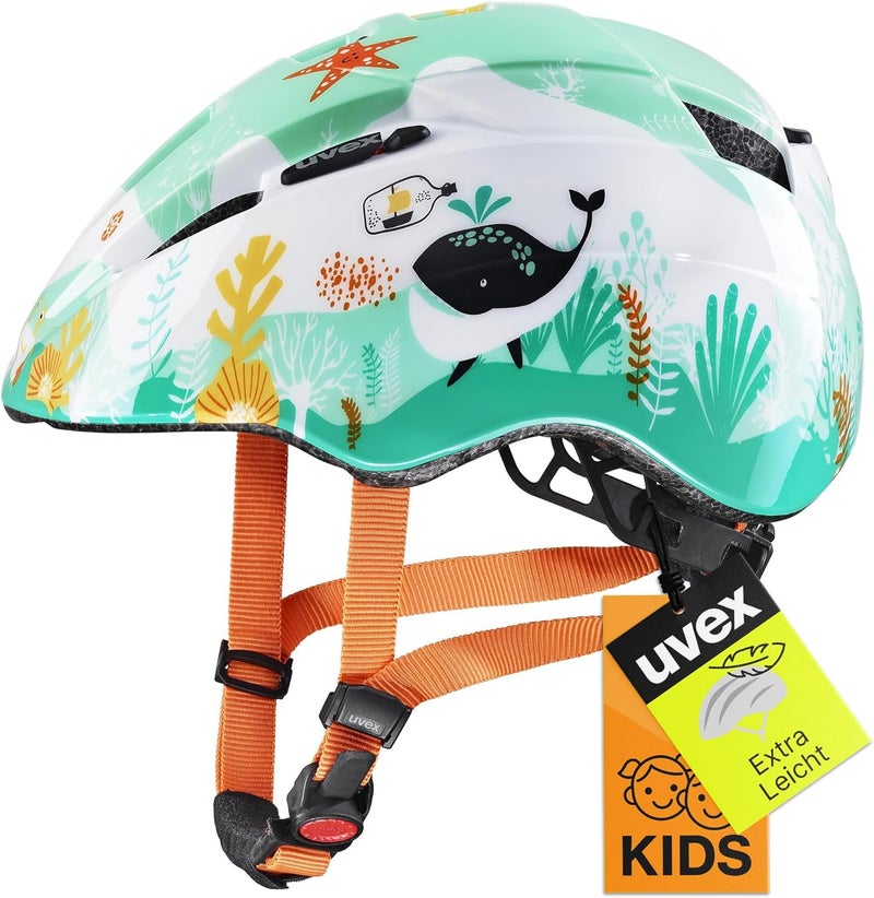 UVEX Kid 2 CC Helmet – Underwater Design – Size S/M (46-52 cm) – In-Mold Construction – Lightweight – Toddler Bike Safety - Image 1