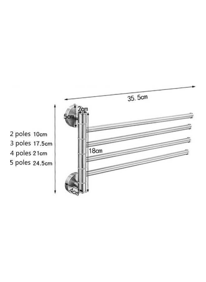 NIBEMINENT Bathroom Kitchen Wall-mounted Towel Polished Rack Holder Multicolour 36 x 4 18centimeter - Image 5