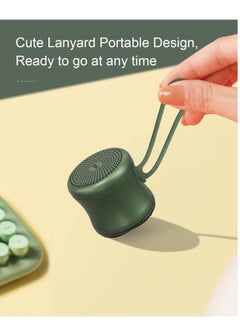 EWA EWA A119 Mini Bluetooth Speaker with Lanyard, Small Speaker with Bass Radiator, IPX7 Waterproof, Tiny but Powerful, Super Cute Metal Wireless Portable Speaker for Home, Office, Travel, Outdoors (Green)  - Image 4