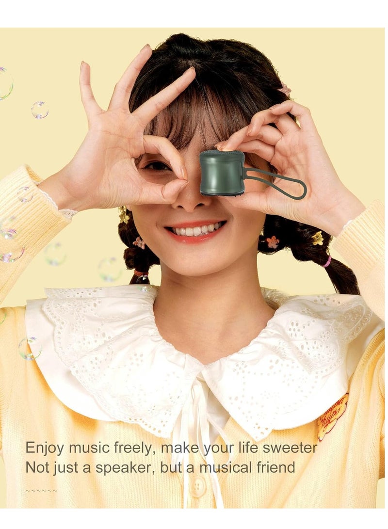 EWA مكبر صوت بلوتوث ميني EWA A119 مع حبل، مكبر صوت صغير مع مشعاع باس، مقاوم للماء IPX7، صغير ولكنه قوي، مكبر صوت معدني محمول لطيف للغاية للمنزل، المكتب، السفر، والأنشطة الخارجية (أخضر) - Image 5