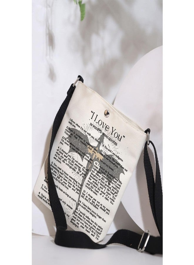 MAOFAED Literary Inspired Gift, Fantasy Dragon Crossbody Bag for Book Lover, Bookish Merchandise, Reader Gifts, Librarian Gifts - Image 4
