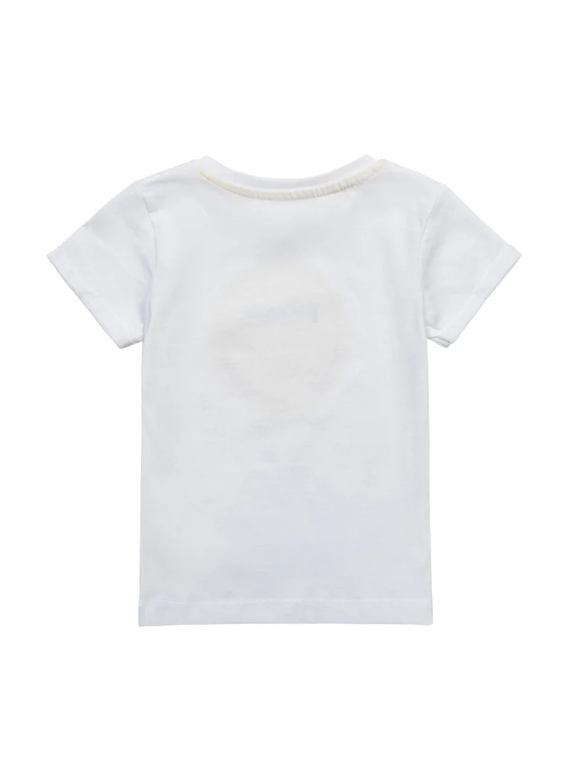 مينوتي Kids Roll Sleeve T-Shirt With Print