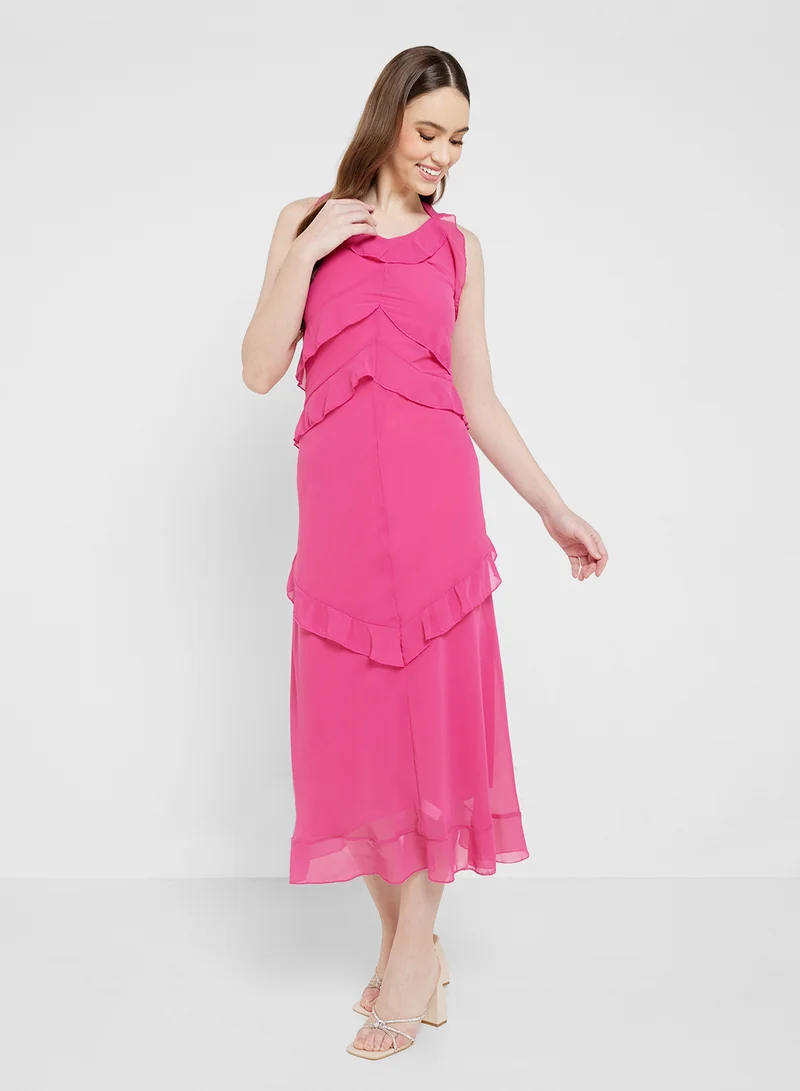 ELLA Ruffled Chiffon Dress
