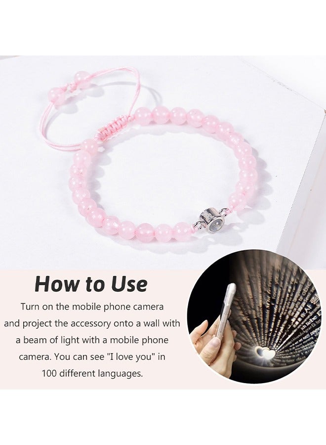 HS 2PCS Magnetic Couple Bracelets Matching Heart Charms Adjustable Relationship Distance Connecting Bracelets, Two-Wire Strong Couples Friendship Bracelet Beads Gifts For His And Her - Image 3