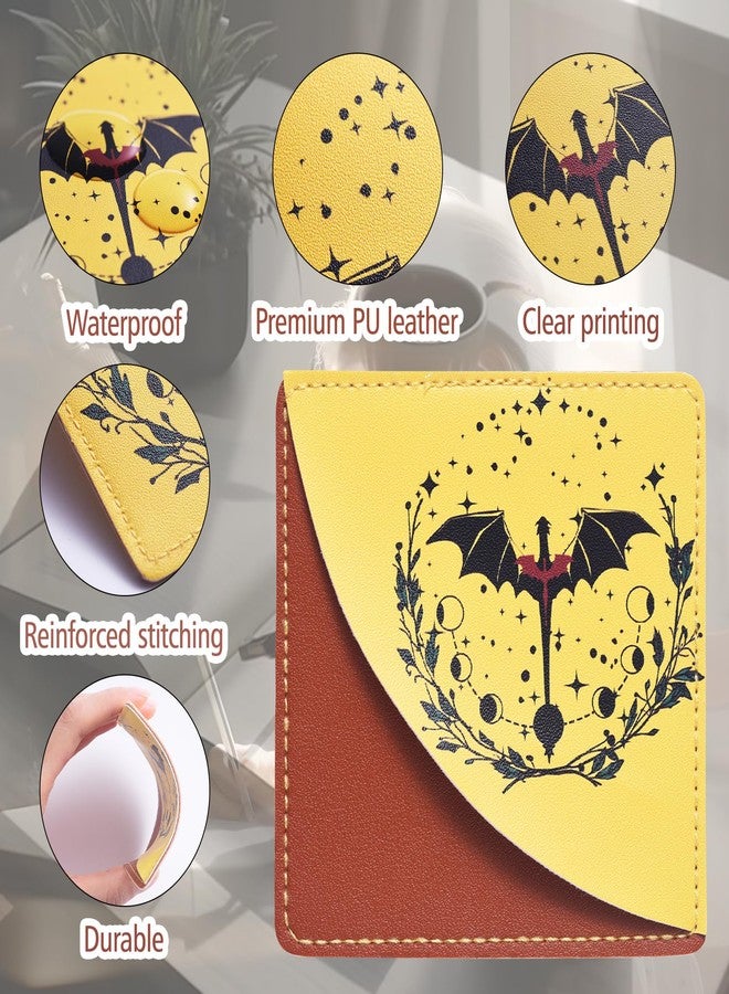 LParkin LPaikin 5PCS Fourth Wing Dragon Corner Bookmarks for Men Women, PU Leather Book Accessories for Dragon Book Lovers, Perfect Bookworm Gifts for Adults Kids Birthday - Image 3