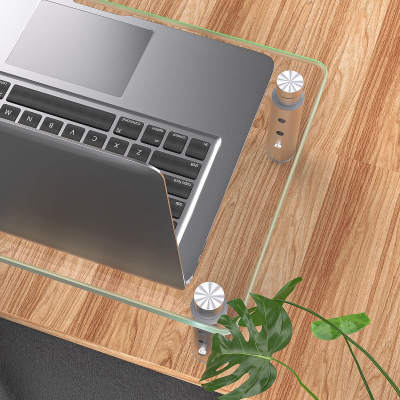 Hemudu Monitor Stand -3 Adjustable Height Monitor Riser, Computer Monitor Stand, Desktop Organizer, Monitor Stand Riser for PC, Computer, Laptop Clear - Image 2