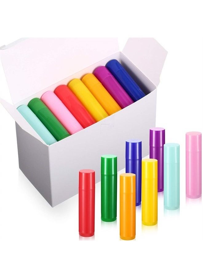 Maitys - 48 Pieces 5ml Empty Lip Gloss Tubes Rotatable Lip Balm Container Tubes Refillable Lip Gloss Bottles Plastic Empty Lip Balm Containers Lipstick Tubes DIY Lip Gloss Balm Tube Holder, 8 Colors - Image 1