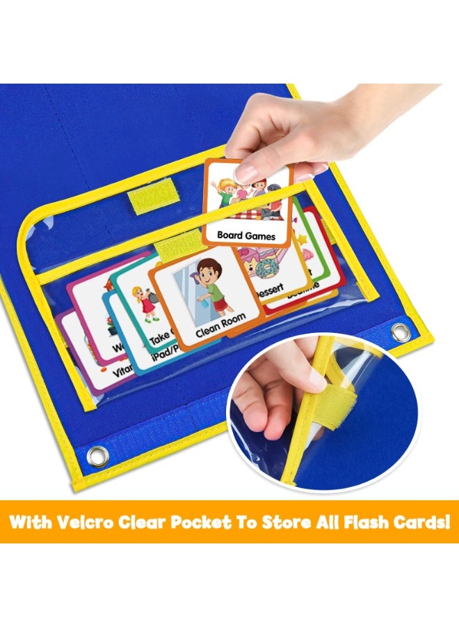 Large Visual Schedule for Kids Chore Reward Chart,Bedtime Routine Chart for Toddlers,Double Side Weekly Planner Board with 109 Cards for Home School Planner,Autism Learning Materials. - Image 5