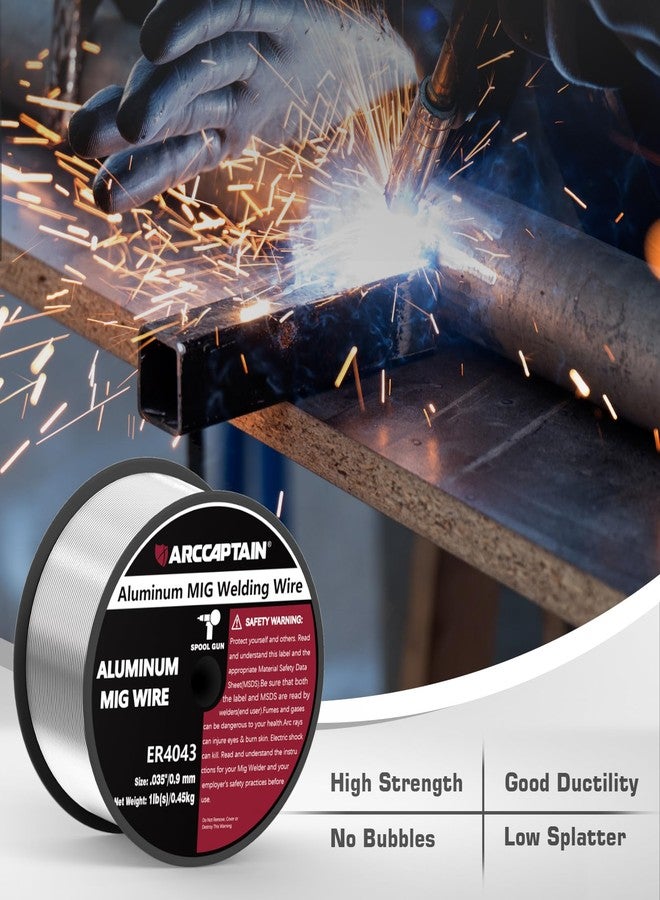 ARCCAPTAIN Silicon Aluminum Welding Wire ER4043 .035-Diameter, 1 Pound Spool - Image 2