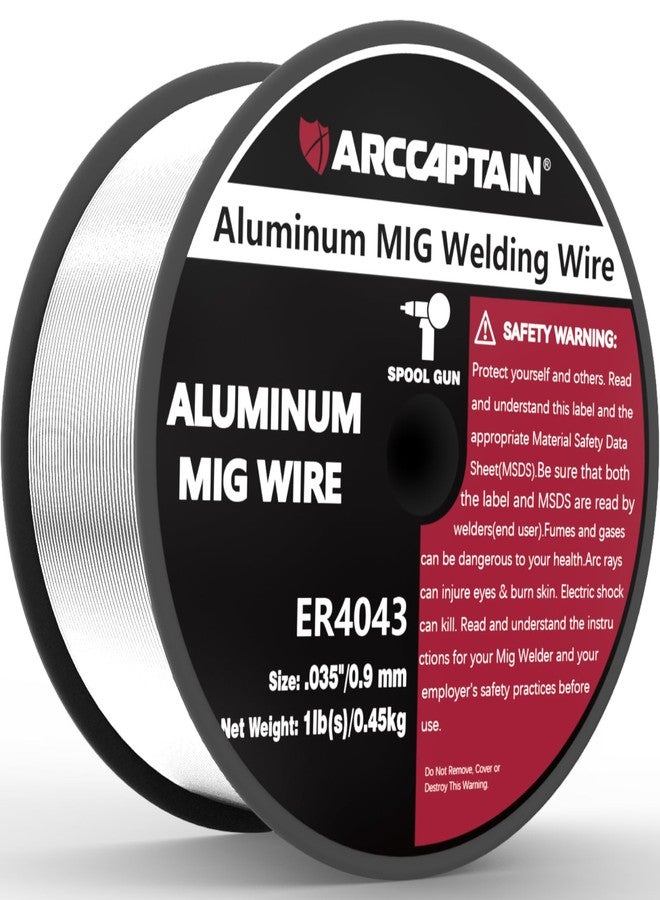 ARCCAPTAIN Silicon Aluminum Welding Wire ER4043 .035-Diameter, 1 Pound Spool - Image 1