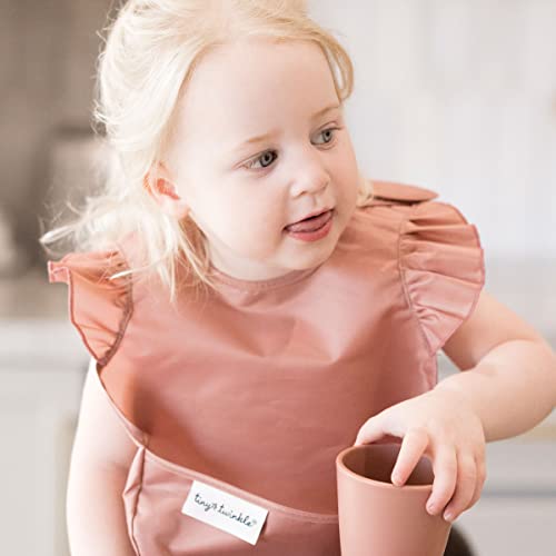 Tiny Twinkle Mess Proof Baby Bibs for Eating – Waterproof, Wipeable Toddler Bibs with Pocket – Baby Food Bibs for Girls & Boys(3 Pack,Petite Safari) - Image 3