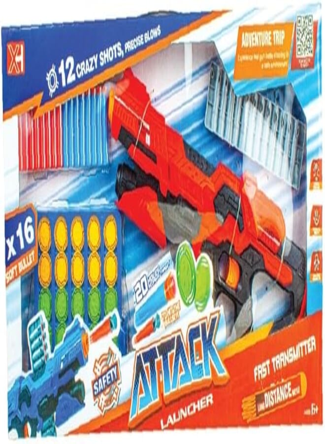 Attack Shotgun with 16 Bullets and 20 Holes XH9936 Multicolor