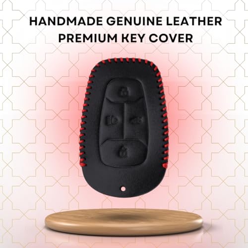 KEYCEPT Classic Leather Key Cover for Tata Nexon | Altroz | Harrier | Punch | EV | Safari and Facelift 4 Button Smart Key with Keychain. (Type 2) - Image 2