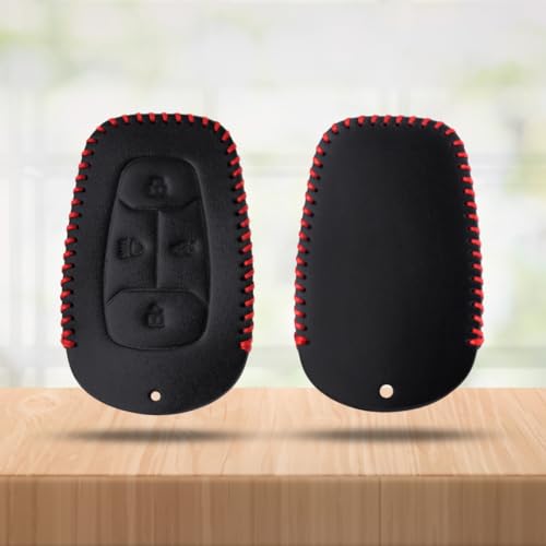 KEYCEPT Classic Leather Key Cover for Tata Nexon | Altroz | Harrier | Punch | EV | Safari and Facelift 4 Button Smart Key with Keychain. (Type 2) - Image 5