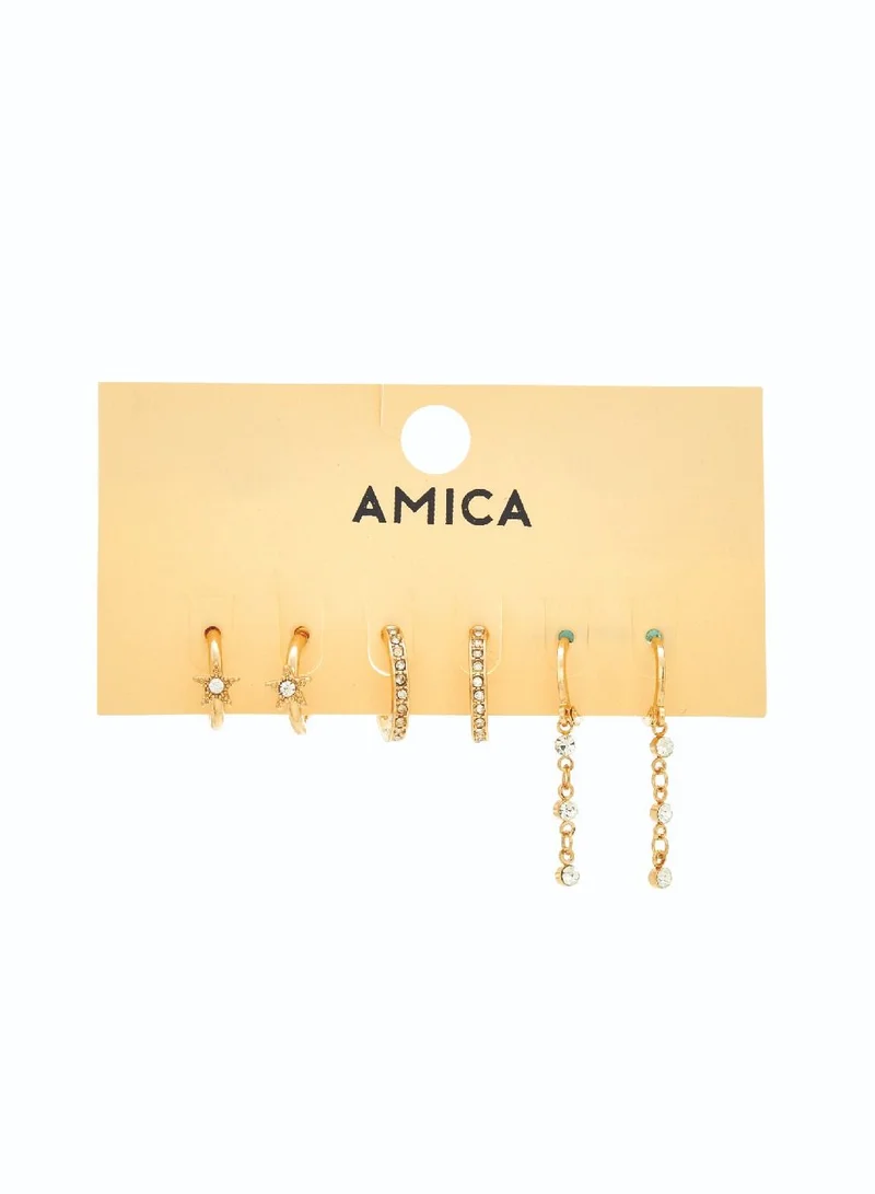 AMICA Set of 3 Dangler Earrings
