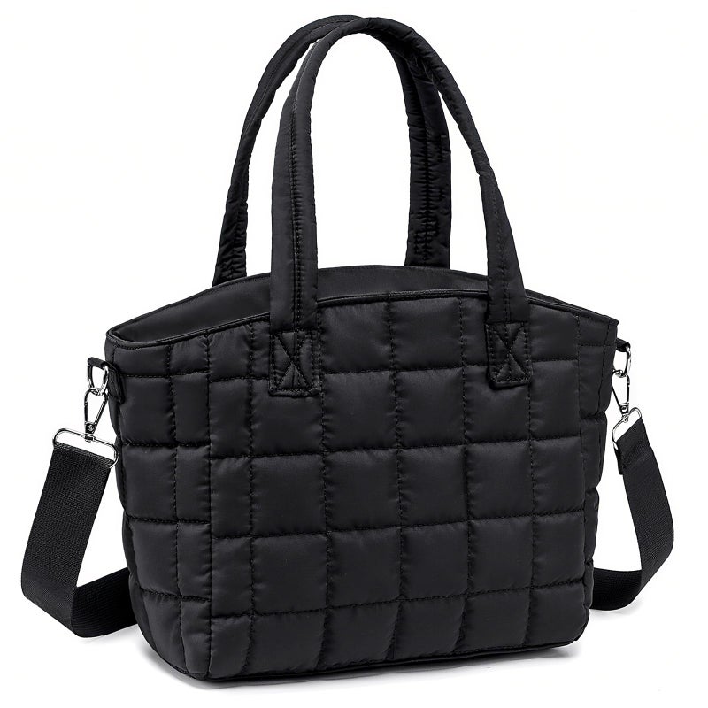 LOIDOU Lunch Box for Women Girls Insulated Lunch Bag Large Lunch Tote Bag Cute Lunchbox Cooler Bag for Work Travel Picnic (Black) - Image 1
