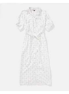 American Eagle AE Short-Sleeve Midi Shirt Dress  - Image 3