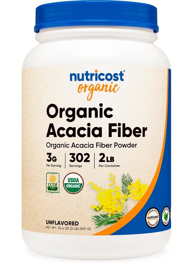 Nutricost Organic Acacia Fiber Powder (2 LB) - USDA Certified Organic, Non-GMO, Gluten Free - Image 1