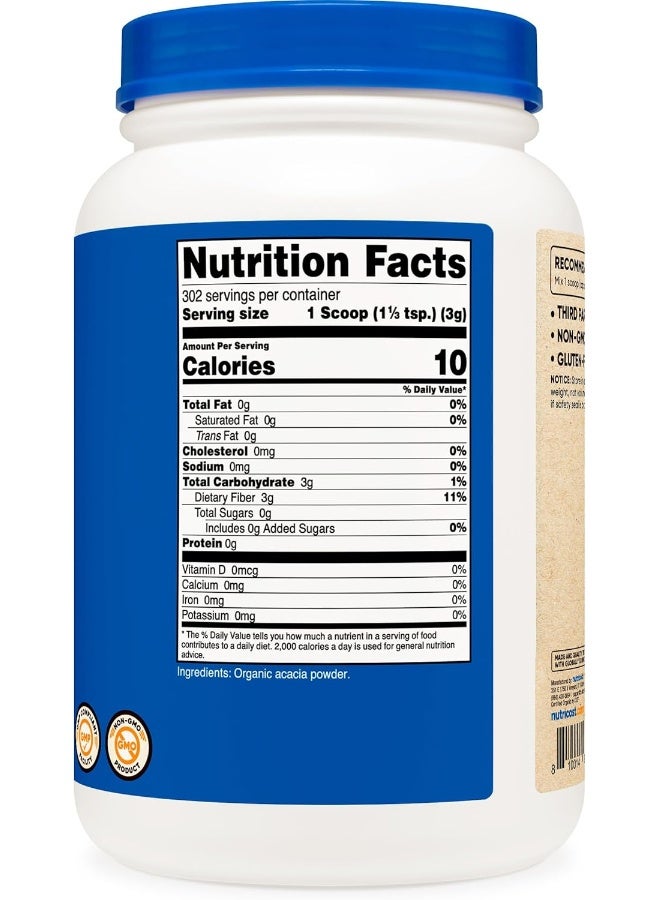 Nutricost Organic Acacia Fiber Powder (2 LB) - USDA Certified Organic, Non-GMO, Gluten Free - Image 5