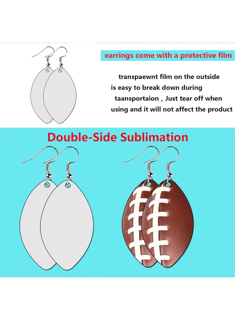 SOLARAE Sublimation Earring Blanks Bulk, 48 Pcs Double Sided Heat Transfer sublimation earrings sublimation jewelry blanks, for Jewelry DIY Making Supplies - Image 3