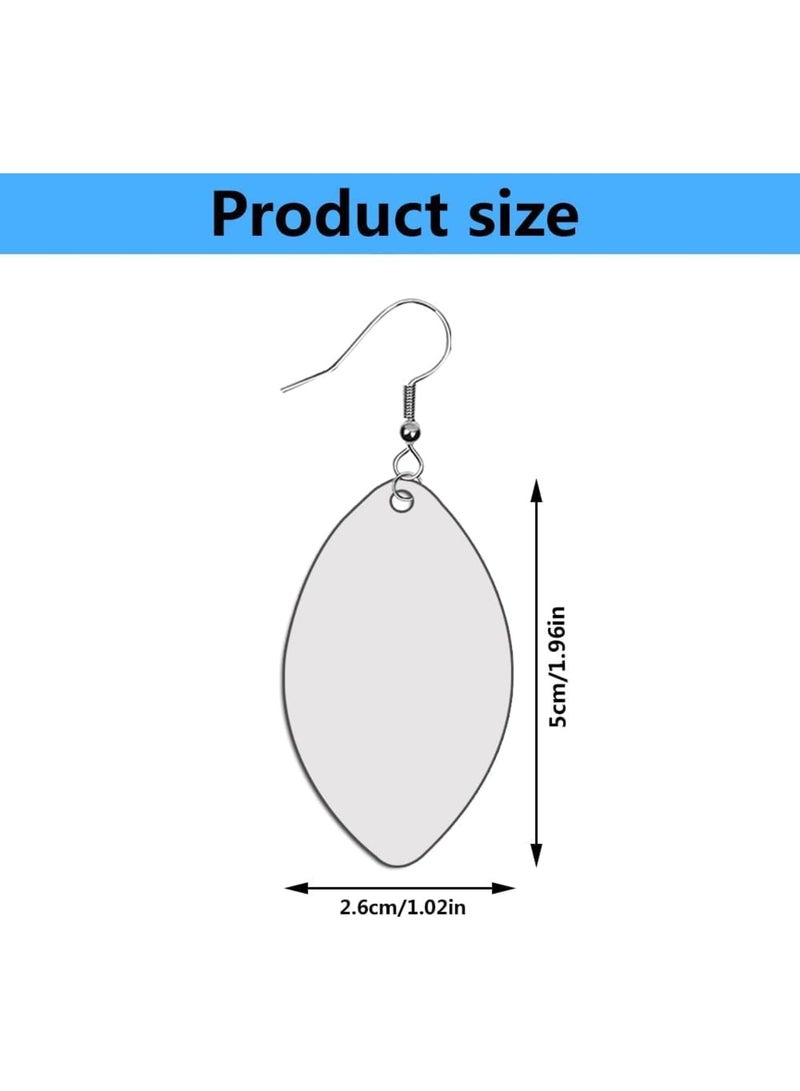 SOLARAE Sublimation Earring Blanks Bulk, 48 Pcs Double Sided Heat Transfer sublimation earrings sublimation jewelry blanks, for Jewelry DIY Making Supplies - Image 2