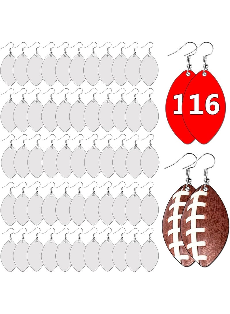 SOLARAE Sublimation Earring Blanks Bulk, 48 Pcs Double Sided Heat Transfer sublimation earrings sublimation jewelry blanks, for Jewelry DIY Making Supplies - Image 1
