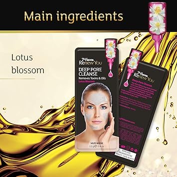 7th Heaven Renew You Deep Pore Cleanse Mud Mask Removes Toxins and Oils Lotus Blossom 0021 Kg - Image 4
