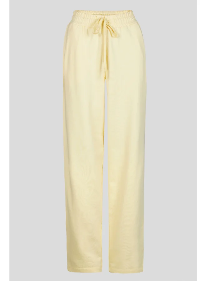 نسيسيرا Butter Yellow Terry Barrel Pants