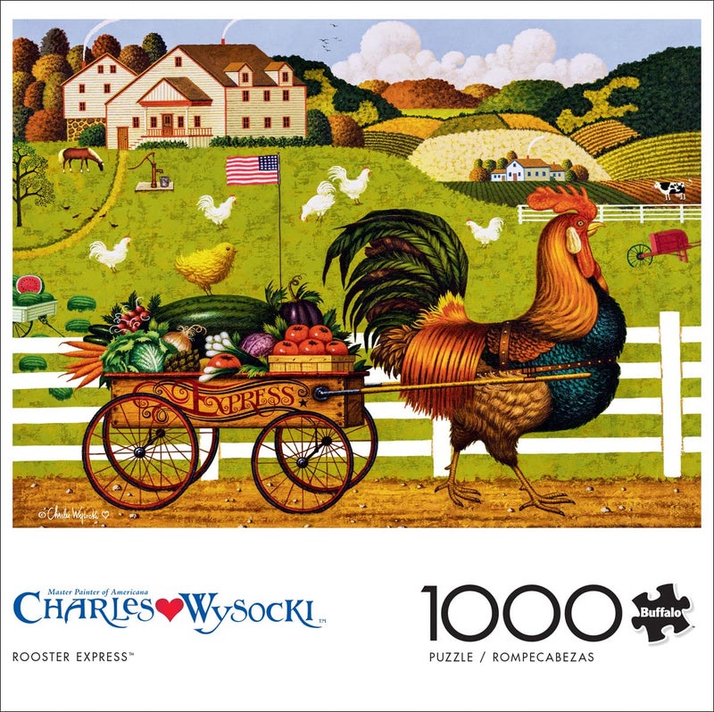 Buffalo Games - Charles Wysocki - Rooster Express - 1000 Piece Jigsaw Puzzle - Image 2
