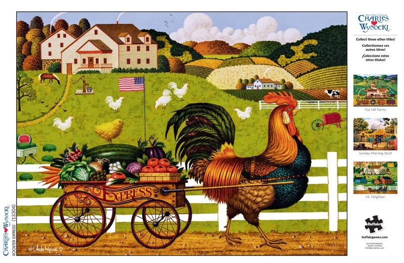 Buffalo Games - Charles Wysocki - Rooster Express - 1000 Piece Jigsaw Puzzle - Image 5