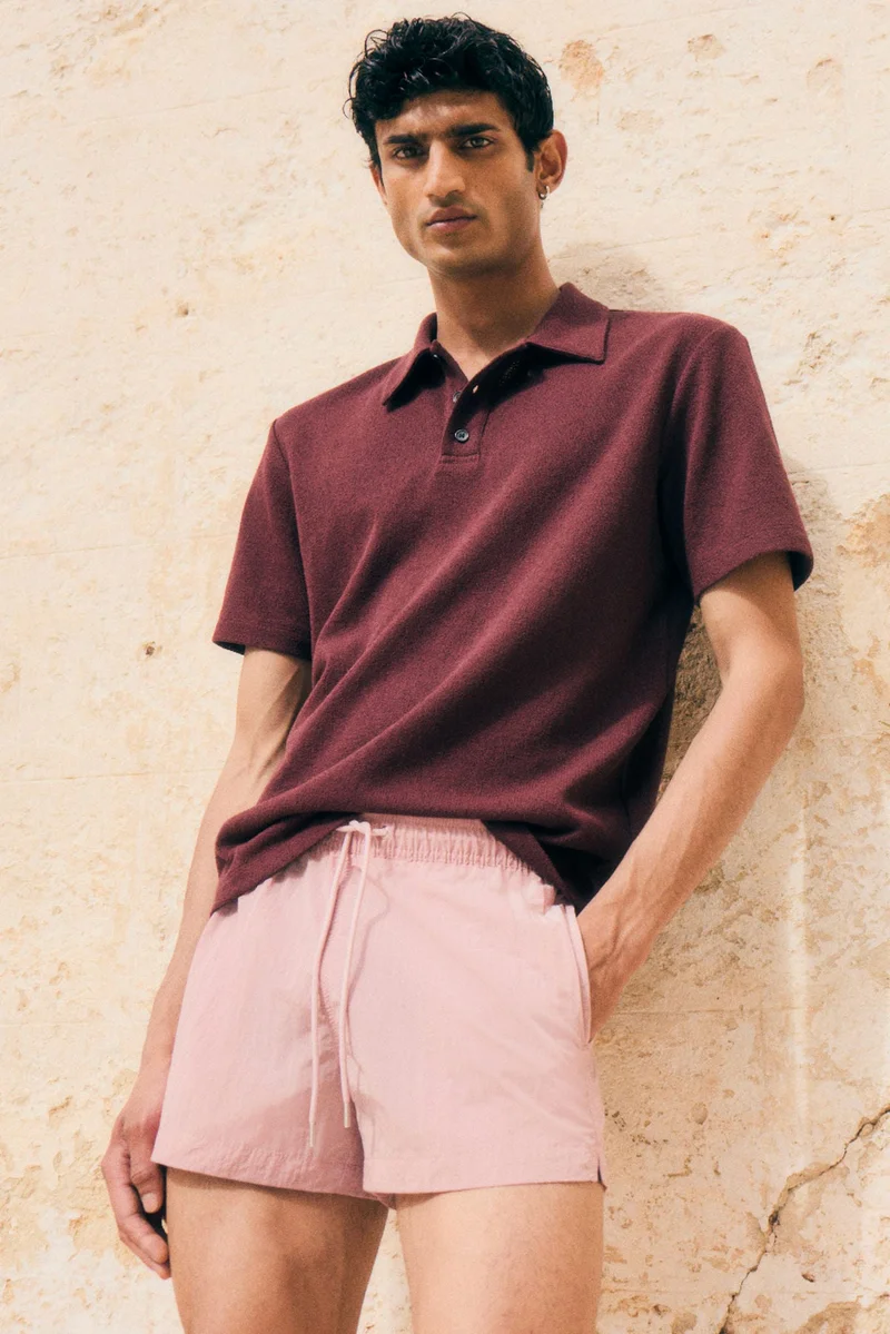 H&M Crinkled nylon swim shorts