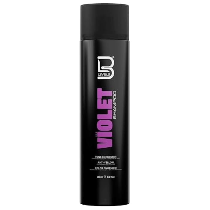 L3 Level 3 Violet Shampoo with Color Protection - Moisture Balance - Hair Repair and Strengthen - 9.47 Fl Oz - Image 1