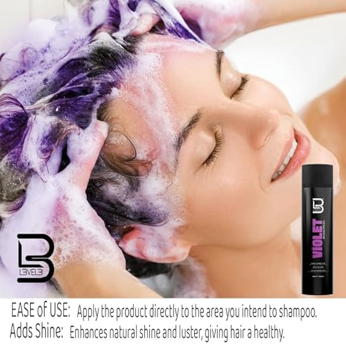 L3 Level 3 Violet Shampoo with Color Protection - Moisture Balance - Hair Repair and Strengthen - 9.47 Fl Oz - Image 4