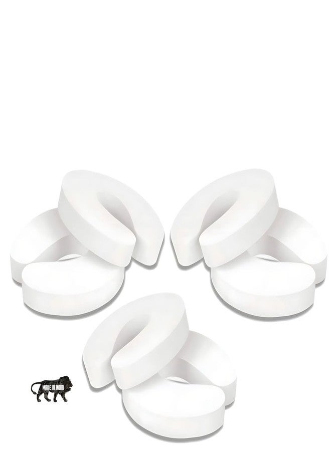 KidDough Baby Proofing Finger Pinch Door Guard for Kids Safety - Pack of 6 White C-Shape Door Stopper Guard, for Accidental Door Lock & Slamming Door Protection for Child, Babies & Pet Safety - Image 1