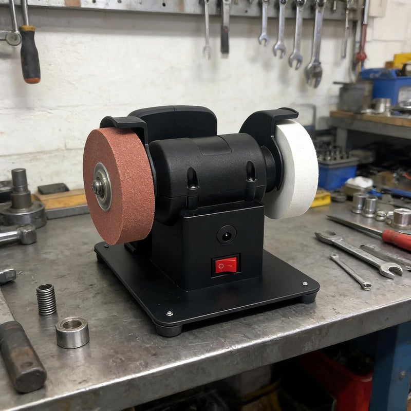ordinarYone Cordless Wheel Grinder Grinding Machine For 18V Battery With Double Grinding Wheels And Base - Image 5