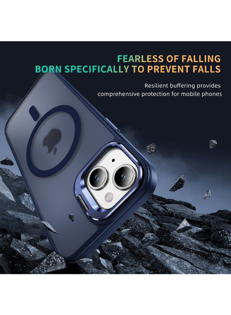 Rock Pow For iPhone 15 Case Compatible with MagSafe Military-Grade Protective Case Built-In Stash Stand Phone Case Scratch-Resistant Back Cover Classic Series - Image 5