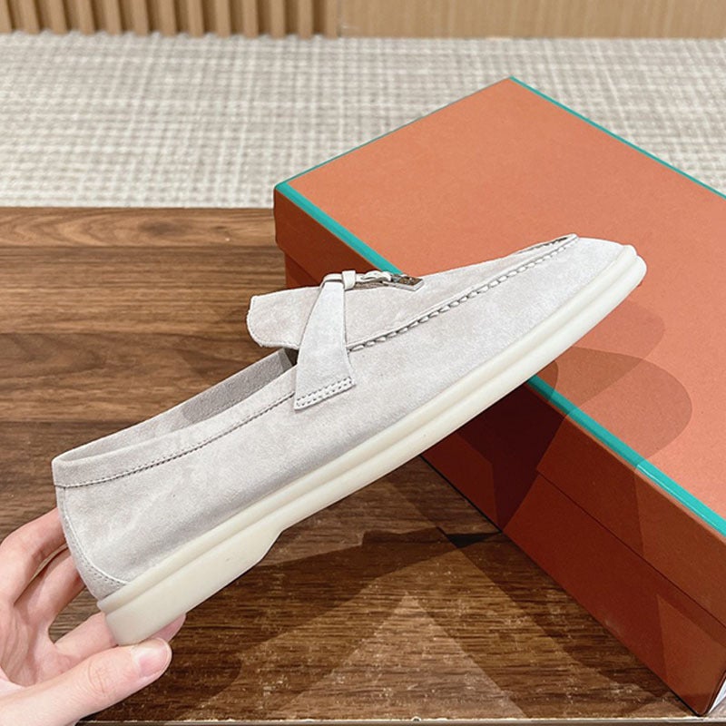 New British Style Soft-Soled Comfortable Loafers Single-Layer Shoes Slip-On Flat Tassel Women'S Shoes Leather Shoes For Men - Image 1