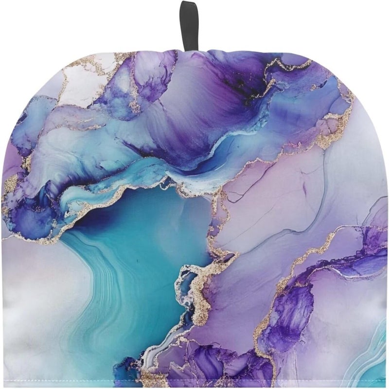 Tea Pot Cozies Marble Tea Cup Insulation Pad Tea Cozy for Teapot Insulated Tea Pot Cozy Tea Pot Cozy for Keeping Warm Tea Cosy for Teapot Dust Protector Purple Tea Cosy for Teapot - Image 1