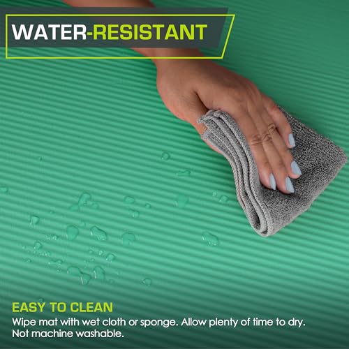 ProSourceFit حصيرة يوغا وبيلاتس سميكة إضافية من بروسورس فيت ½” (13 مم)، حصيرة تمارين عالية الكثافة بطول 71 بوصة مع رغوة مريحة وحزام حمل - Image 4