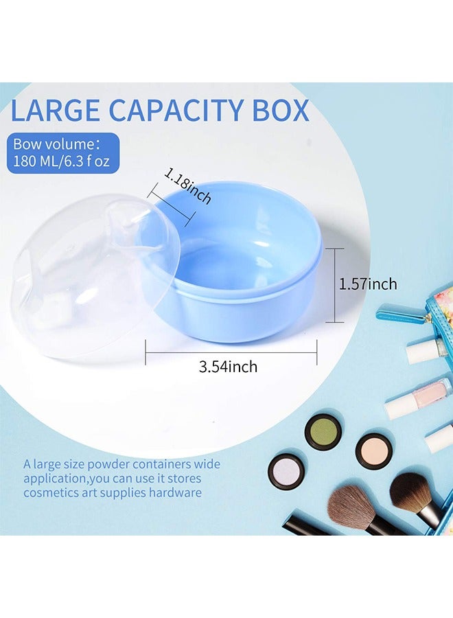 HY 2Pcs Baby Body Cosmetic Powder Puff Body Powder Puff and Container Case (Pink and Blue) - Image 2